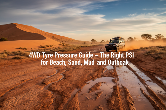 4WD Tyre Pressure Guide — The Right PSI for Beach, Sand, Mud, and Outback
