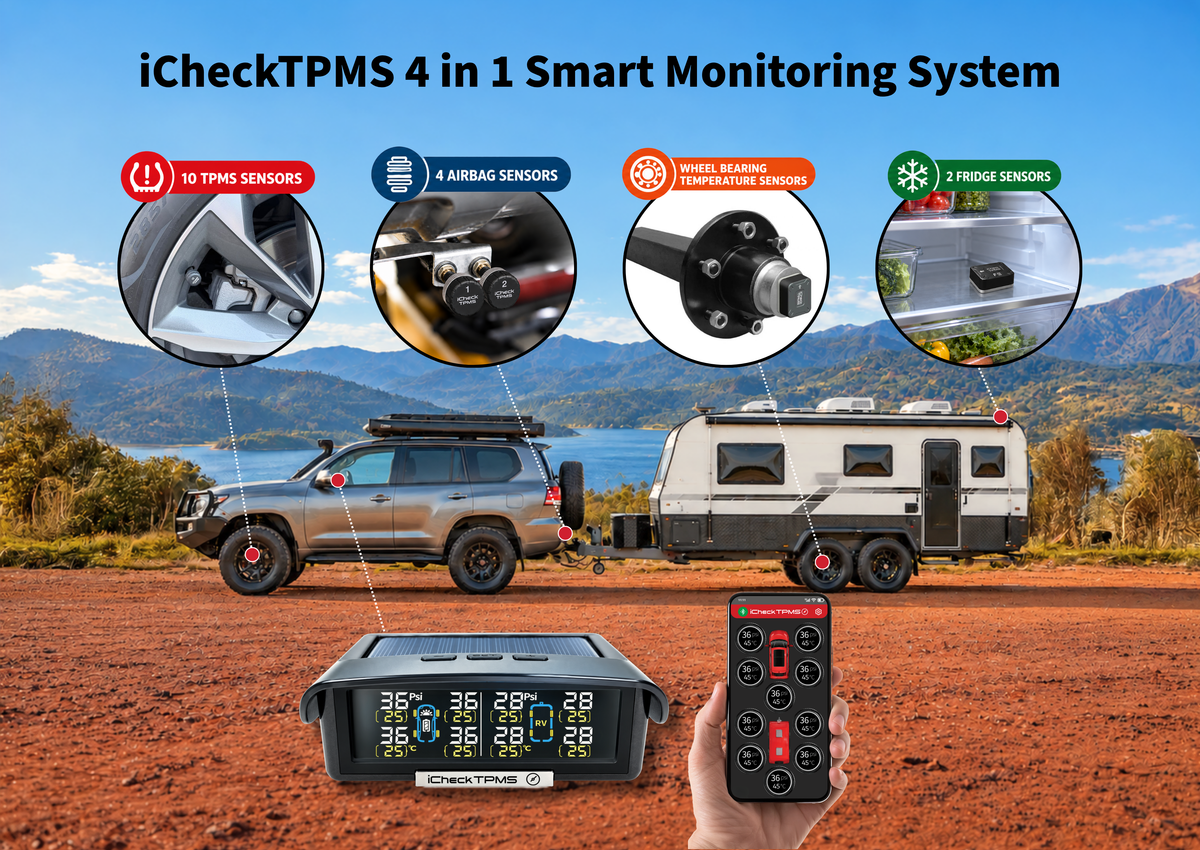 iCheck Tyre Pressure Monitoring System 8 Sensor Kit with App Control IC008A