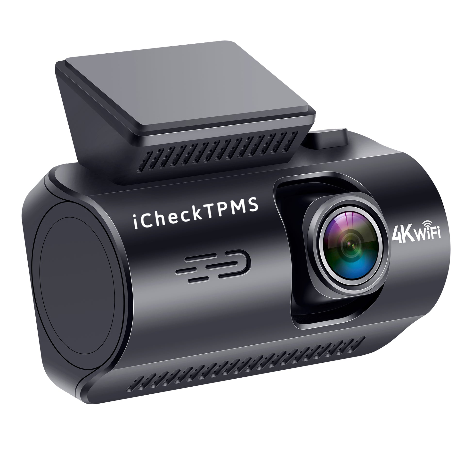 iCheck 4K Dual Dash Camera ICDC4K front unit angled view