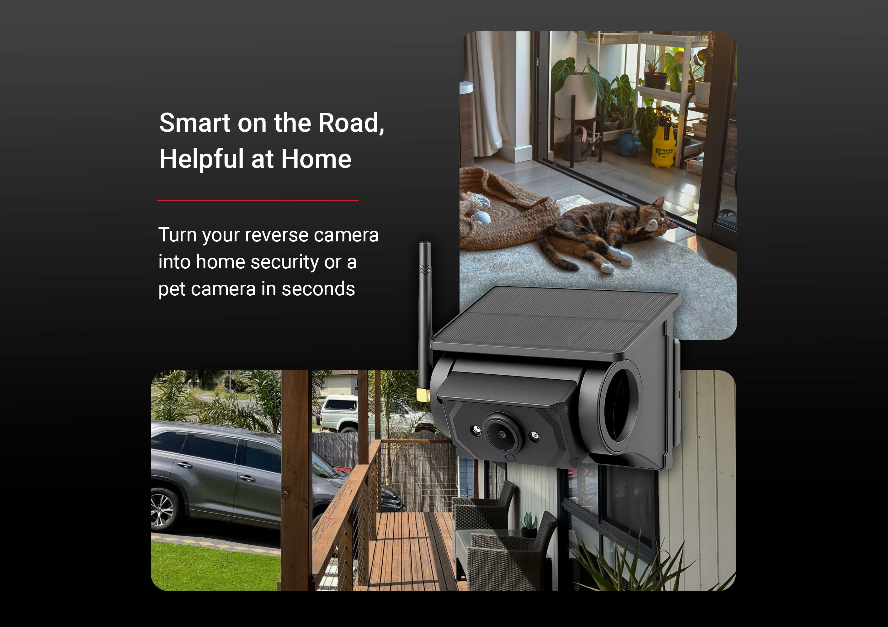 iCheck Pro Series Solar Wireless Reverse and RV Security Camera