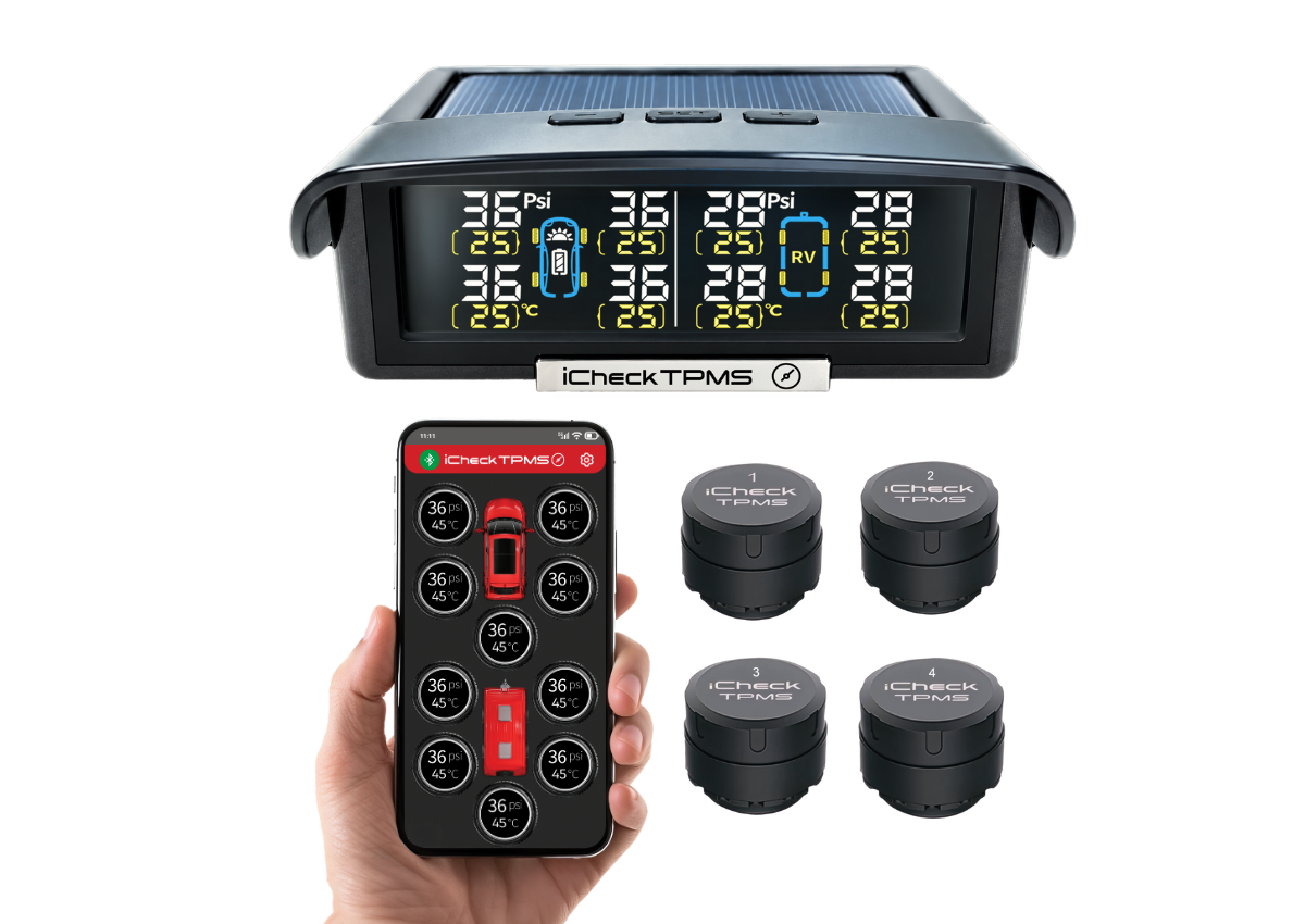 iCheck Tyre Pressure Monitoring System 4 Sensor Kit with App Control IC004A