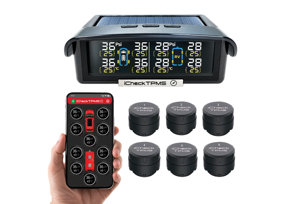 iCheck Tyre Pressure Monitoring System 6 Sensor Kit with App Control IC006A