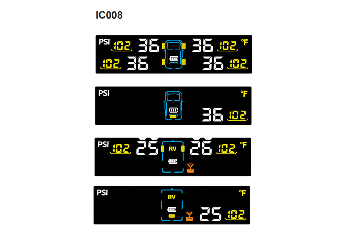 iCheck Tyre Pressure Monitoring System 8 Sensor Kit – IC008